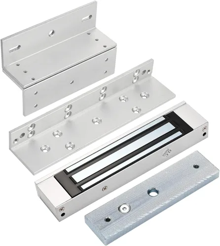 Vista 10 de Cerradura electromagnética eléctrica de 180 kg 350 libras de fuerza de retención, electroimán de 12V, modo seguro NC, puerta única para sistema