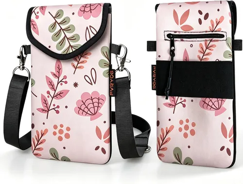 Vista 44 de Funda de neopreno para teléfono con correa cruzada y correa elástica Bear Woodland