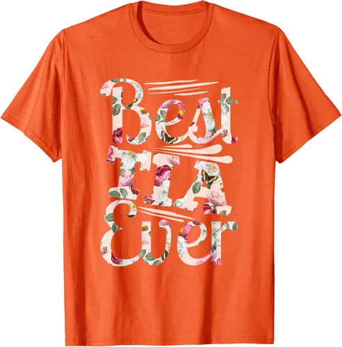 Vista 30 de Camiseta para mujer con texto en inglés "Best Tia Ever" Negro