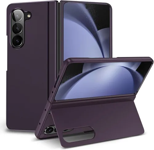 Vista 3 de Funda para Samsung Galaxy Z Fold 4 [soporte magnético oculto], Z Fold 4 0.18 oz Kickstand Funda para teléfono delgada y dura PC parachoques a prueba