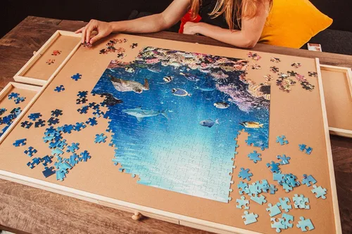 Vista 3 de Under the Sea Coral Reef - Rompecabezas de 500 piezas para adultos y niños Tablero interactivo para el cerebro, juguetes educativos