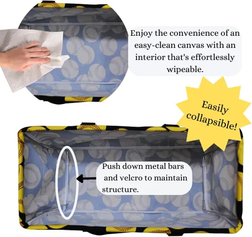 Vista 433 de NGIL Bolsa de comestibles reutilizable extra grande plegable de gran tamaño para comestibles, almacenamiento, picnic, playa, Estampado