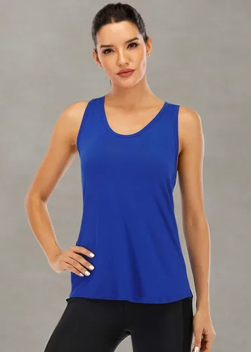 Vista 3 de ICTIVE - Camiseta deportiva sin mangas con espalda cruzada, para mujer, ideal para yoga