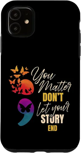Vista 8 de Semicolon Mental Health Awareness Prevention Case for iPhone 17