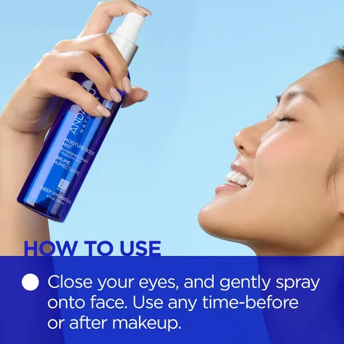 Vista 4 de Andalou Naturals Face Mist, Spray facial con ácido hialurónico y colágeno, cuidado de la piel hidratante e hidratante para piel seca y deshidratada