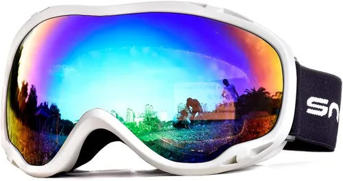 Vista 13 de Gafas de esquí para esquí, snowboard, motos de nieve para hombres, mujeres y adultos, antivaho 100% protección UV