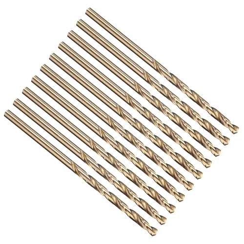 Vista 315 de PATIKIL Broca Jobber de 0.039 in, vástago recto M35 cobalto 5% acero de alta velocidad 135° acabado dorado para metal duro de acero inoxidable - 2