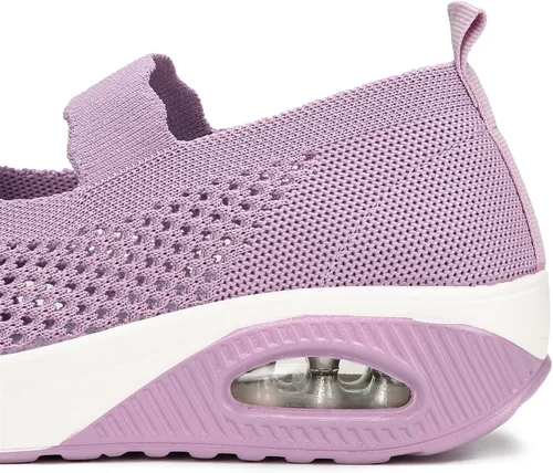 Vista 2 de Women Nurse Sneakers Platform Sneakers Air Cushion Walking Wedge Sneaker Food Service Shoes Ladies Toning Rocker Shoes