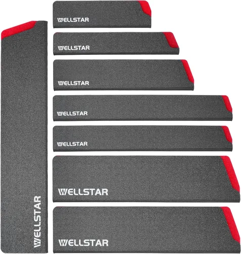 Vista 11 de WELLSTAR - Juego de protectores de filo de cuchillo, 11 piezas de fundas universales para cuchillas, fundas protectoras de cuchillas de ABS libres