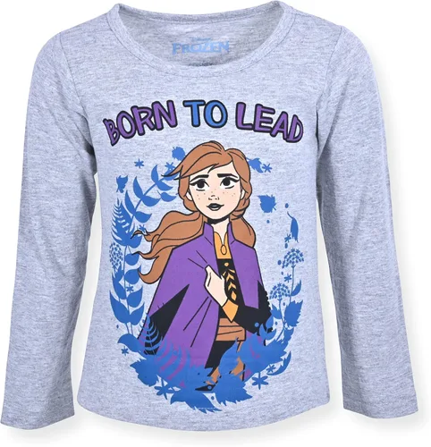 Vista 2 de Disney Frozen Elsa and Anna - Paquete de 3 camisas de manga larga para niñas pequeñas y pequeñas, color grisazul