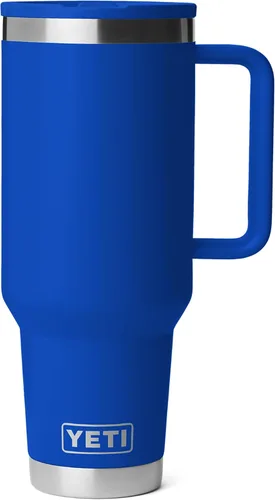 Vista 9 de YETI Rambler - Taza de viaje de 40 onzas con tapa abatible y pajilla, acero inoxidable, aislada al vacío, a prueba de fugas, apta para portavasos