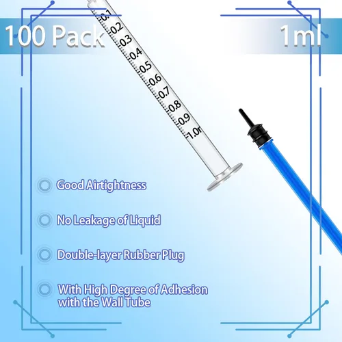 Vista 2 de Paquete de 100 jeringas de 0.0 fl oz con tapas