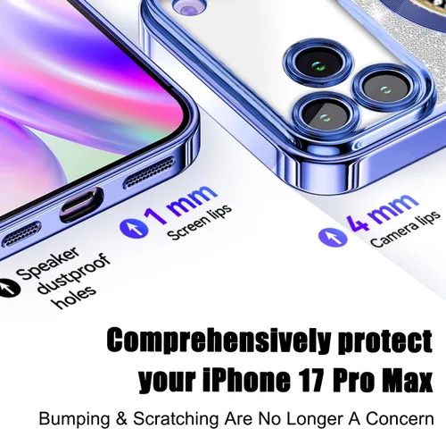 Vista 432 de Misscase Funda magnética con purpurina para iPhone 11 compatible con MagSafe, protección completa, delgada, a prueba de golpes, antiarañazos