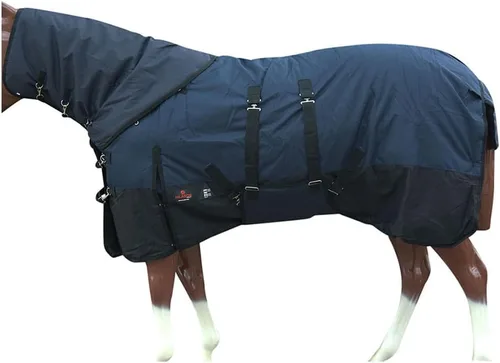 Vista 18 de HILASON 1200D Manta de invierno impermeable para caballo con cubierta para el cuello y envoltura para el vientre Mantas de participación
