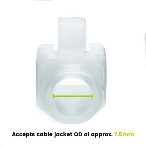 Vista 3 de TRUE CABLE RJ45 Strain Relief Boots, 8.0mm Slip-On PVC Plug Cover, Transparent, 100 Pieces (Pack of 2)