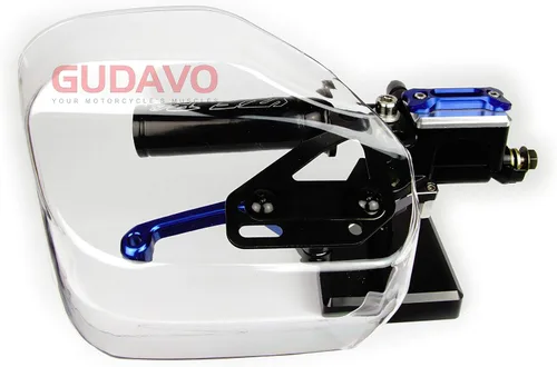 Vista 5 de Protectores de mano universales para motocicleta, deflectores de parabrisas, 1 par de protectores de manos ajustables para el viento y el frío