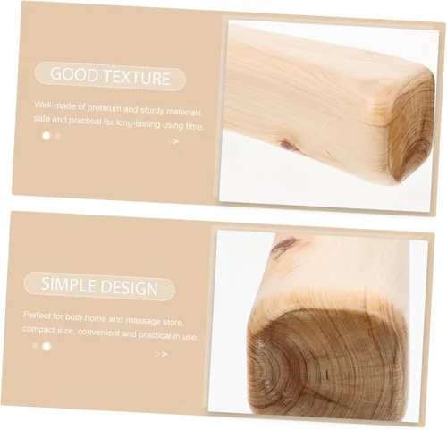 Vista 6 de Almohada de sauna de madera ortopédica para el cuello Almohada de apoyo para el dolor de cuello Almohada de espalda baja Suministro de sala de vapor