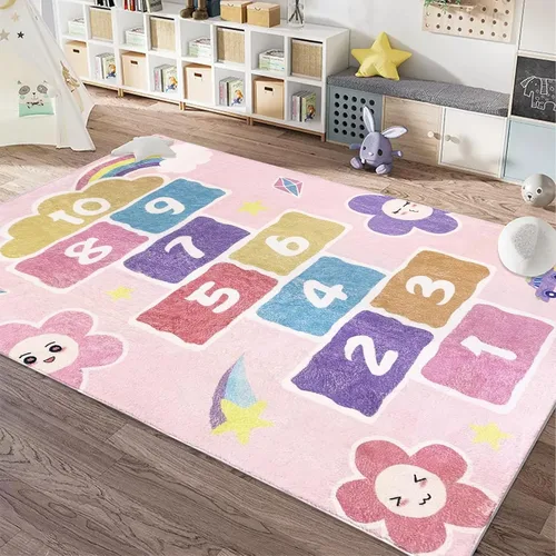Vista 16 de USTIDE Alfombra de lana esponjosa con letras coloridas del alfabeto de 5 x 7 pulgadas para dormitorio de niños, lavable a máquina, tapete de juego