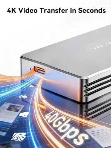 Vista 3 de ACASIS Carcasa SSD NVMe M.2 de 40 Gbps, instalación sin herramientas, carcasa NVMe para M1/M2/Pro/Max, compatible con USB4/3.2/3.1/3.0/2.0