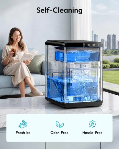 Vista 15 de EUHOMY Nugget - Encimera para hacer hielo, 40 libras/24 horas, lista en 7
