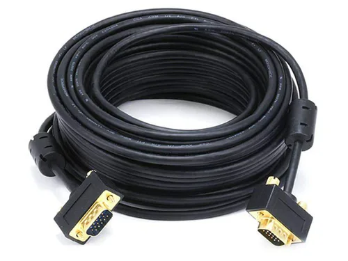 Vista 11 de Monoprice Cable de monitor ultra delgado SVGA 30/32AWG M/M de 1.5 pies con ferritas (conector chapado en oro)