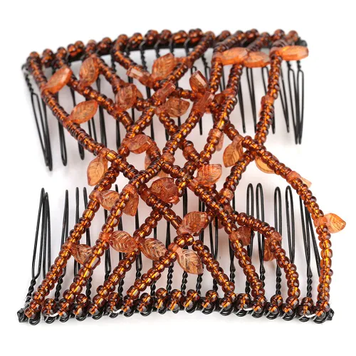 Vista 5 de Pinza para el cabello con perlas, peine elástico, pinzas para el cabello mágicos, peines de pelo perlas, peines elásticos para el cabello, pinzas