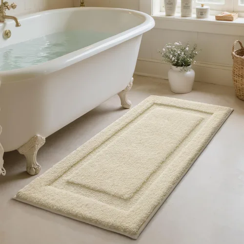Vista 40 de LUMI Alfombras de baño ultrasuaves antideslizantes con parte trasera de goma, absorbente y lavable, de secado rápido, alfombra de felpa de Beige