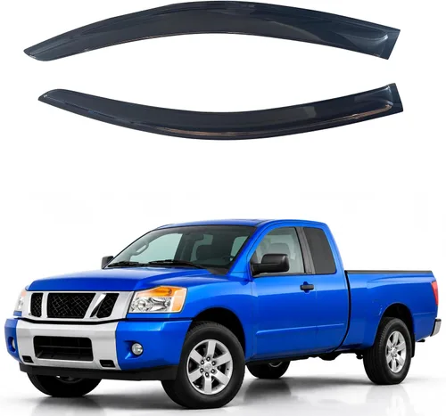 Vista 80 de IG - Visera para ventana para Ford Bronco y F150-F350 1980-1996, deflector lateral tipo cinta adhesiva, resistente, contra lluvia y viento