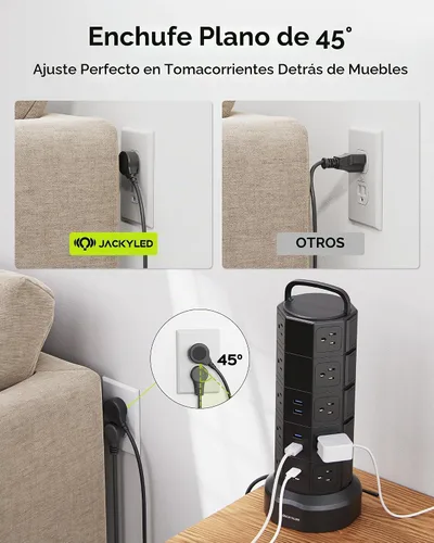 Vista 7 de JACKYLED Protector contra sobretensiones de torre de regleta