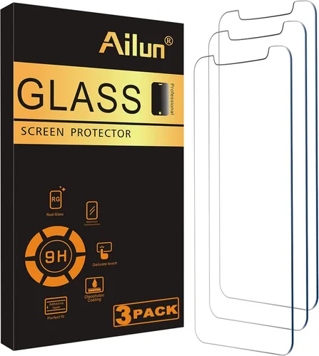 Vista 21 de Ailun - Protector de pantalla Apple iPhone 11 Pro/iPhone Xs/iPhone X, pantalla de 5.8 pulgadas, vidrio templado 2.5D, para la mayoría de las fundas