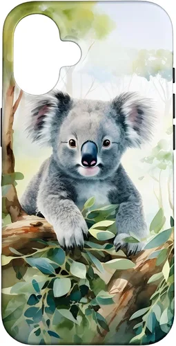 Vista 32 de Adorable Koala in a Tree Watercolor Case for iPhone 17