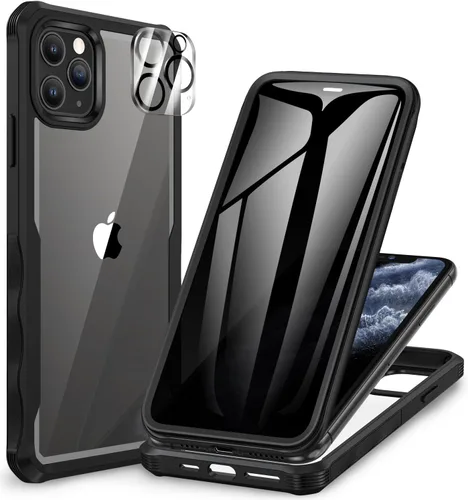 Vista 132 de CENHUFO Funda de privacidad para iPhone 11 Pro, funda de cuerpo completo con protector de pantalla de privacidad de vidrio templado 9H integrado
