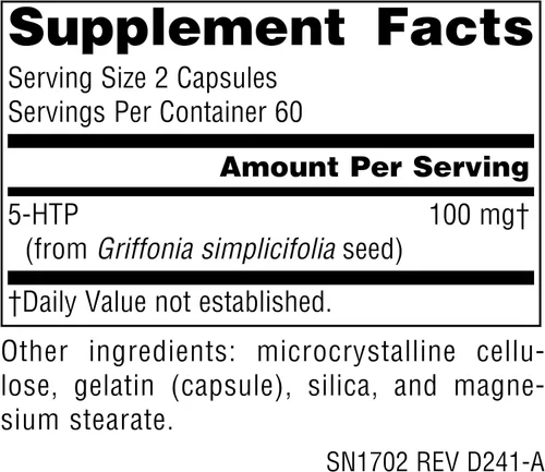 Vista 2 de Source Naturals, Serene Science® 5-HTP - 100 mg - 120 Cápsulas Promueve un estado de ánimo equilibrado