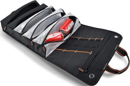 Vista 5 de Rollo de herramientas para hombre, bolsa enrollable de herramientas, bolsa de herramientas enrollable, organizador de rollos de herramientas, bolsas