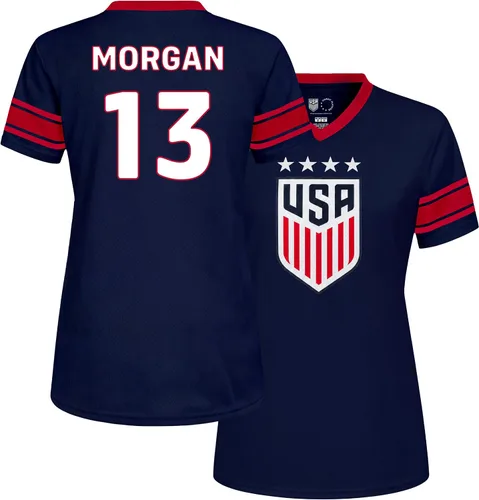 Vista 23 de Icon Sports U.S. Women Soccer Game Day Tee - Camiseta Unisex para Adulto de Manga Corta de Poliéster con Licencia Oficial