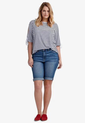 Vista 5 de Ellos Bermudas vaqueras de talla grande para mujer