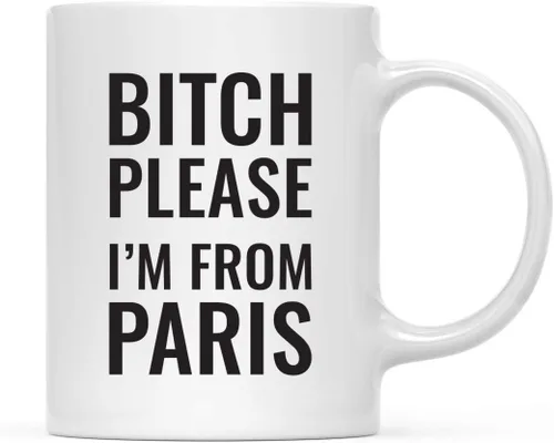 Vista 111 de Andaz Press Taza de café de 11 onzas, regalo de broma, Bitch Please I'm from Alabama, paquete de 1, incluye caja de regalo, divertidas ideas