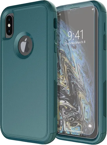 Vista 52 de Diverbox Funda para iPhone 13 [compatible con MagSafe] [con protector de pantalla] [a prueba de golpes] [a prueba de caídas] Funda de protección