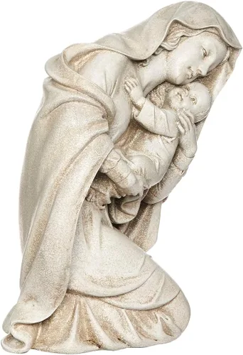 Vista 2 de Joseph's Studio by Roman Inc., Madonna arrodillada, colección de jardín, estatua religiosa, Sagrada familia, memorial, ángel, santo