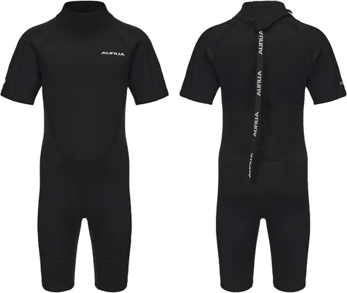 Vista 8 de Traje de neopreno para niños y niñas, traje de neopreno completo de 3/0.079 in y traje corto de 0.118 in para natación, surf