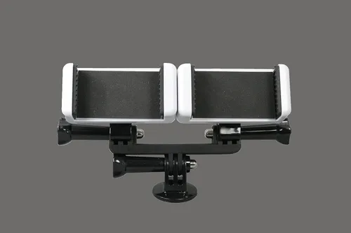 Vista 2 de Adaptador de montaje de trípode dual para teléfonos inteligentes y cámaras de acción