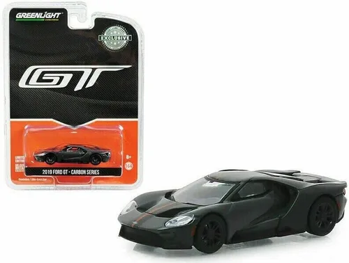 Vista 2 de Greenlight para Ford GT 2019 Gris Negro y Naranja Rayas Edición Limitada 1/64 Diecast Truck Modelo Pre-Construido