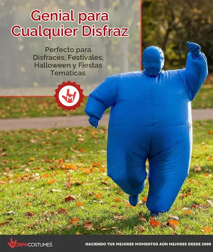 Vista 6 de Morph - Disfraz inflable azul para niños, disfraces de Halloween para niños