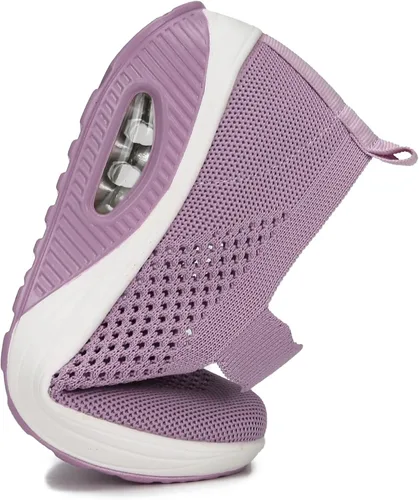 Vista 9 de Women Nurse Sneakers Platform Sneakers Air Cushion Walking Wedge Sneaker Food Service Shoes Ladies Toning Rocker Shoes