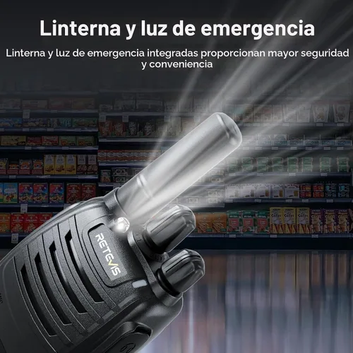Vista 8 de Retevis Walkie Talkies de largo alcance H777D con pantalla LCD, radio FRS
