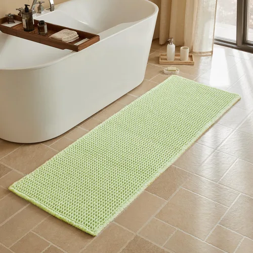 Vista 13 de Triohero Tapete de baño con diseño de gofre, tapete de baño pequeño y bohemio, antideslizante, lavable, ultra suave, súper absorbente, de secado