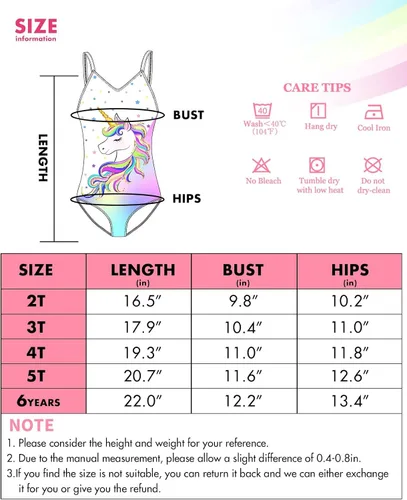 Vista 7 de WAWSAM Traje de baño de una pieza para niñas, traje de baño de playa para niños pequeños