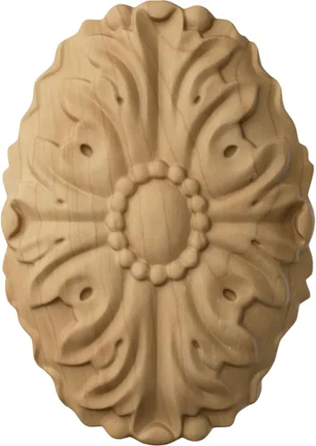 Vista 21 de Ekena Millwork ROS02X04ASAL Roseta ovalada Ashford, 1 7/8 pulgadas de ancho x 2 3/4 pulgadas de alto x 1/2 "P, aliso Alder