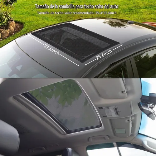Vista 2 de Parasol Magnético para Coche, Pantalla Magnética de Malla Transpirable para Acampar y Estacionar, Protección UV de Instalación Rápida para Techo