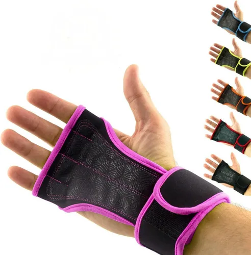 Vista 6 de Mava Sports Guantes de entrenamiento cruzado con soporte de muñeca para WOD, entrenamiento de gimnasio, levantamiento de pesas y fitness, acolchado